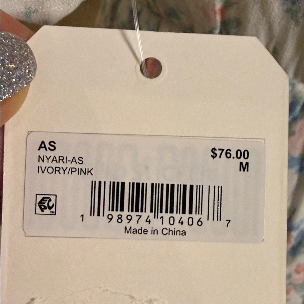 ALTARD STATE WHITE FLORAL BABY DOLL Puff Sleeve Dress MD - Picture 10 of 13